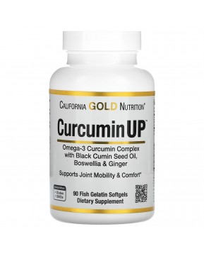 California Gold Nutrition, Curcumin UP, 90 желатиновых капсул California Gold Nutrition, Curcumin UP, 90 желатиновых капсул